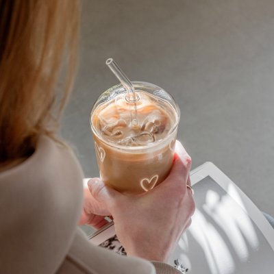 Zoom bild av Glas med glaslock