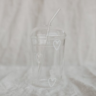 Zoom bild av Glas med glaslock