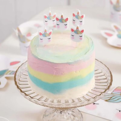 Zoom bild av Tårtljus unicorn enhörning